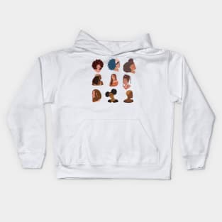 Black women glows differently sticker pack Kids Hoodie